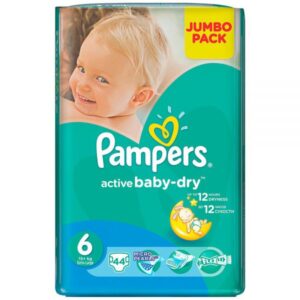 Pampers Active Baby Diapers 6 Extra Large 44 pcs.